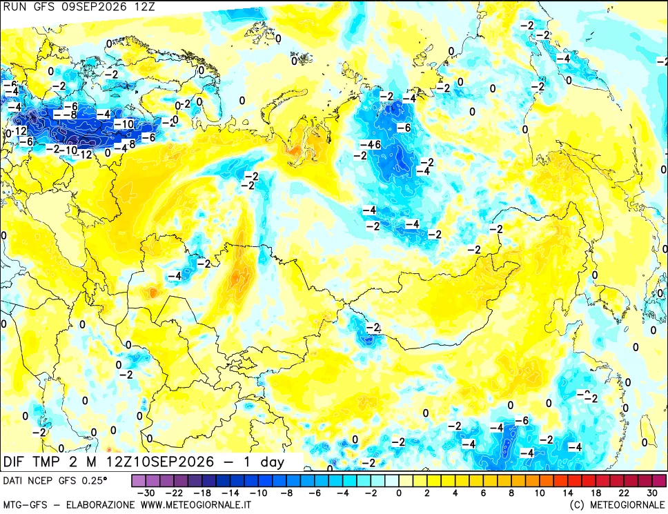 mappa Dif. Temp -24 ore