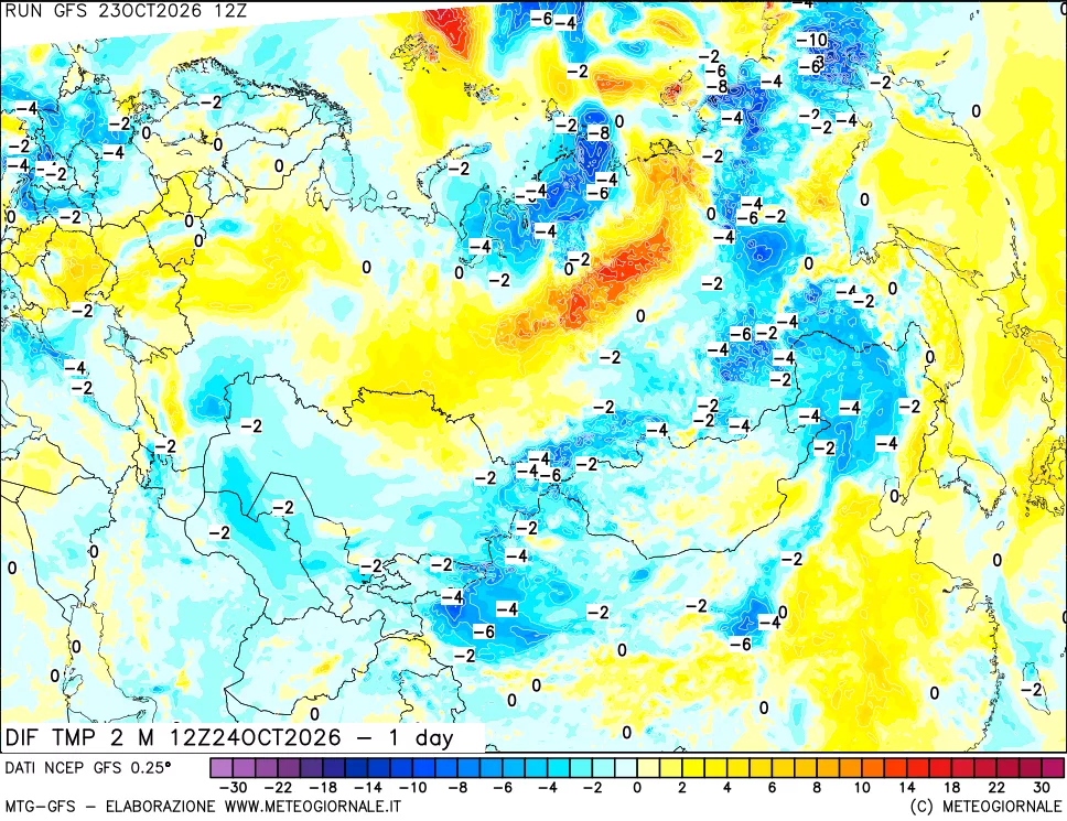 mappa Dif. Temp -24 ore