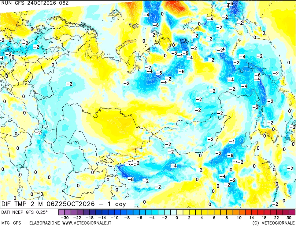 mappa Dif. Temp -24 ore