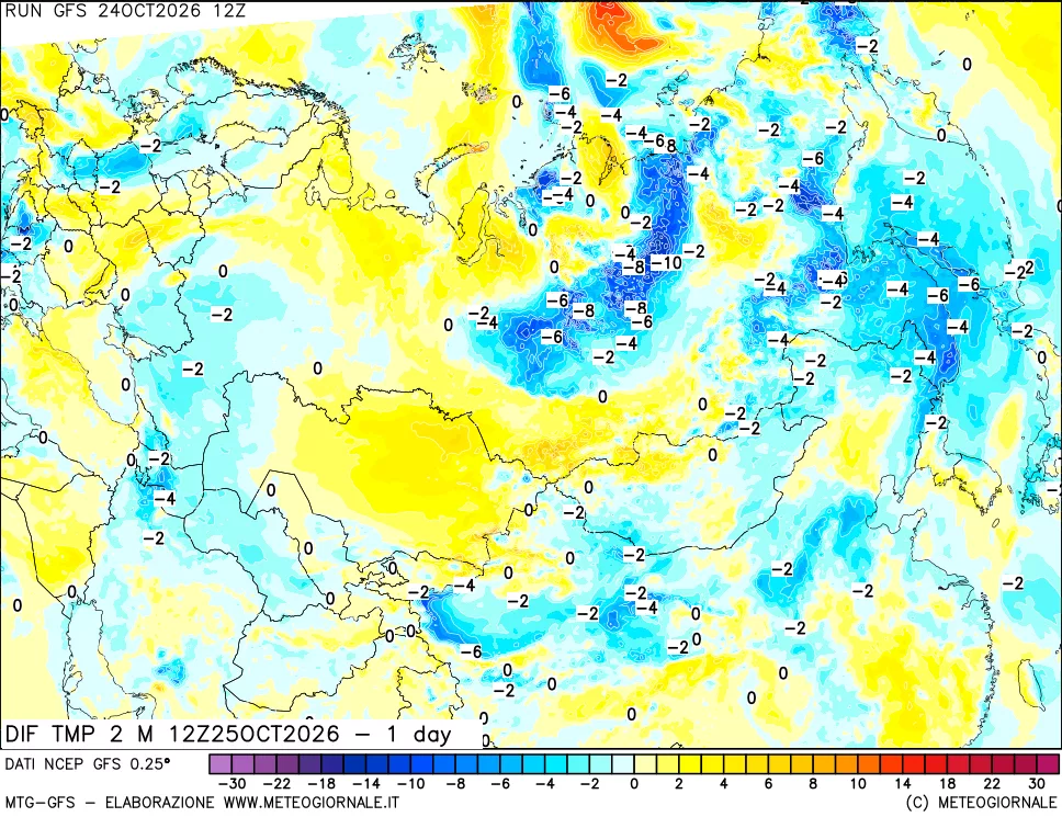 mappa Dif. Temp -24 ore