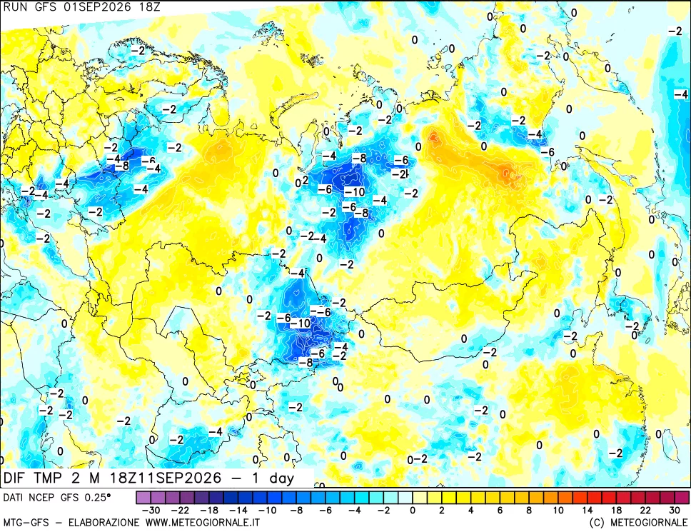 mappa Dif. Temp -24 ore
