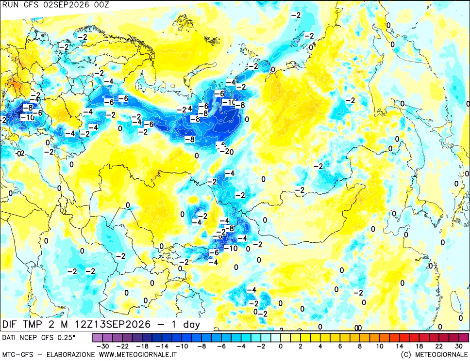 mappa Dif. Temp -24 ore