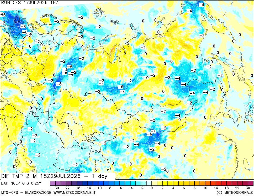 mappa Dif. Temp -24 ore