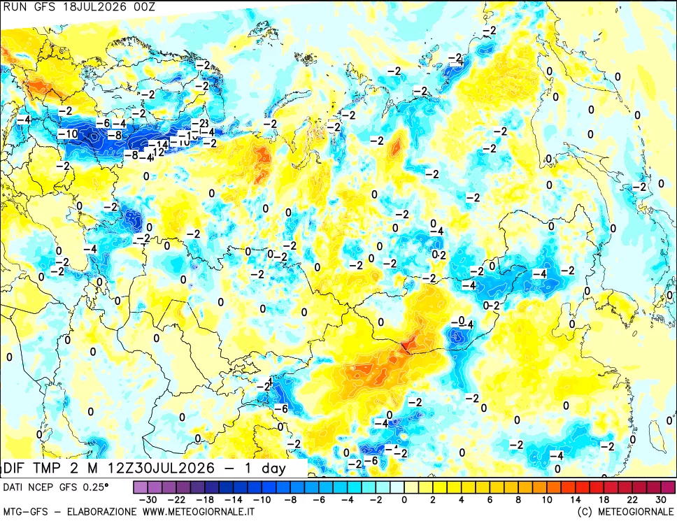 mappa Dif. Temp -24 ore