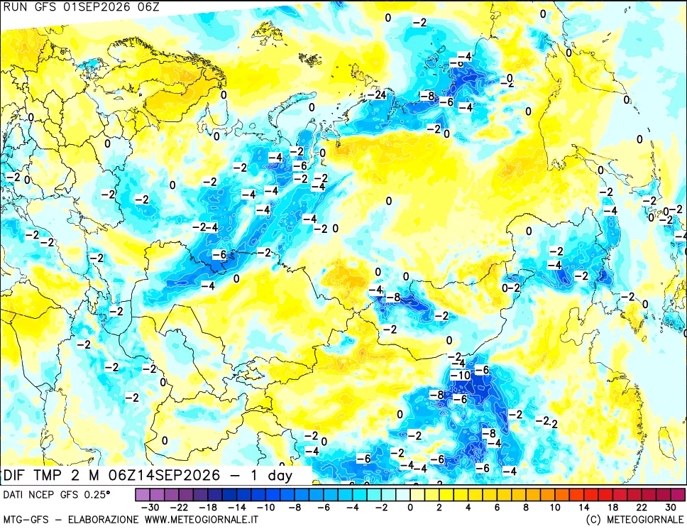 mappa Dif. Temp -24 ore
