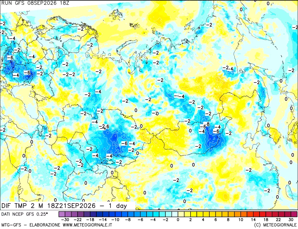 mappa Dif. Temp -24 ore