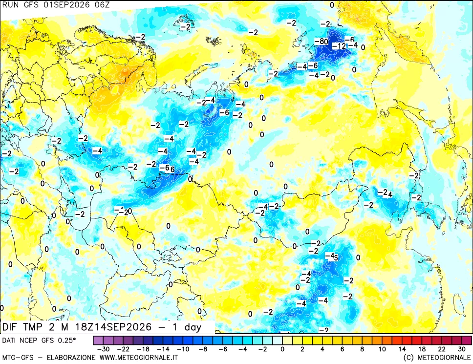 mappa Dif. Temp -24 ore
