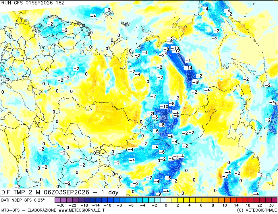mappa Dif. Temp -24 ore