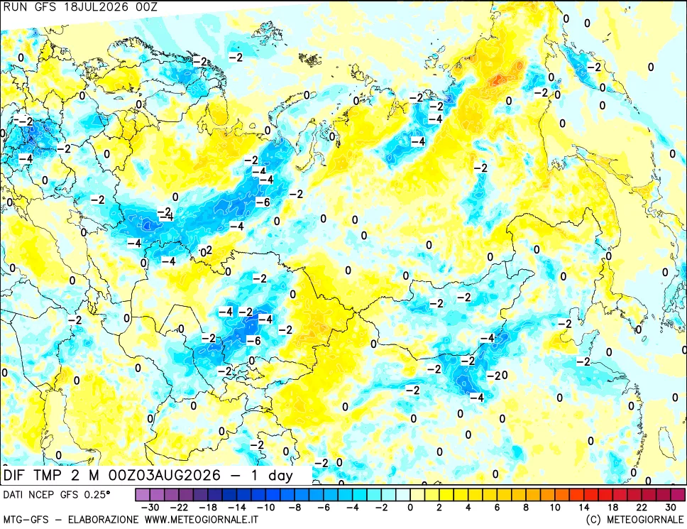 mappa Dif. Temp -24 ore