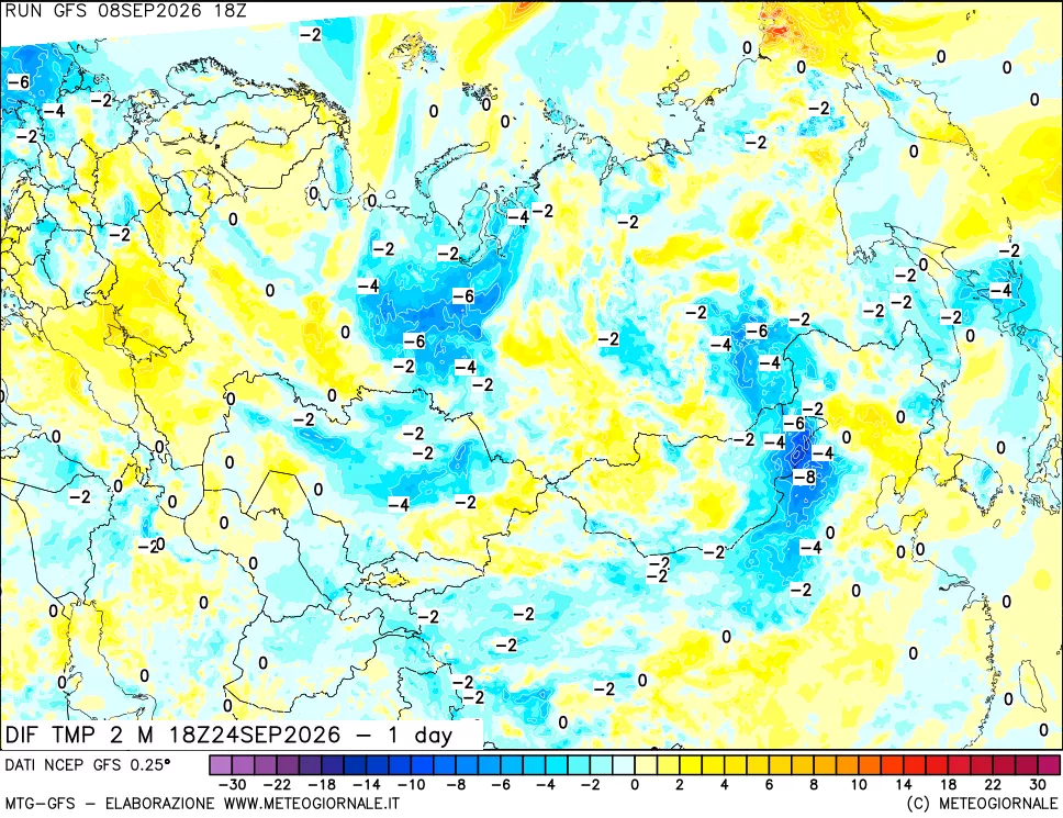 mappa Dif. Temp -24 ore