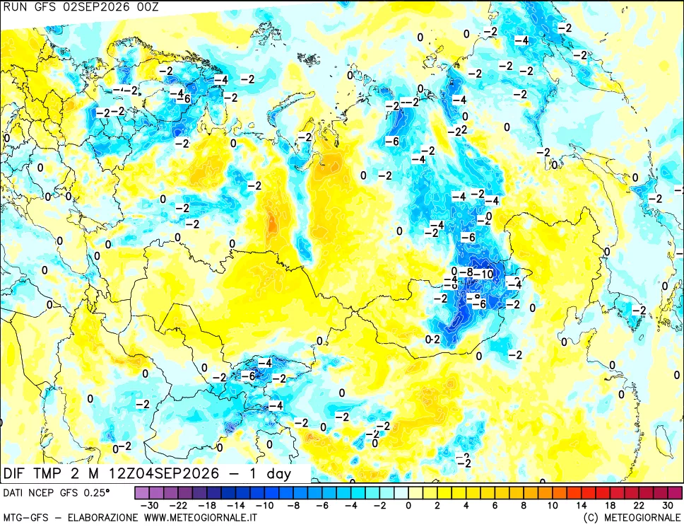 mappa Dif. Temp -24 ore