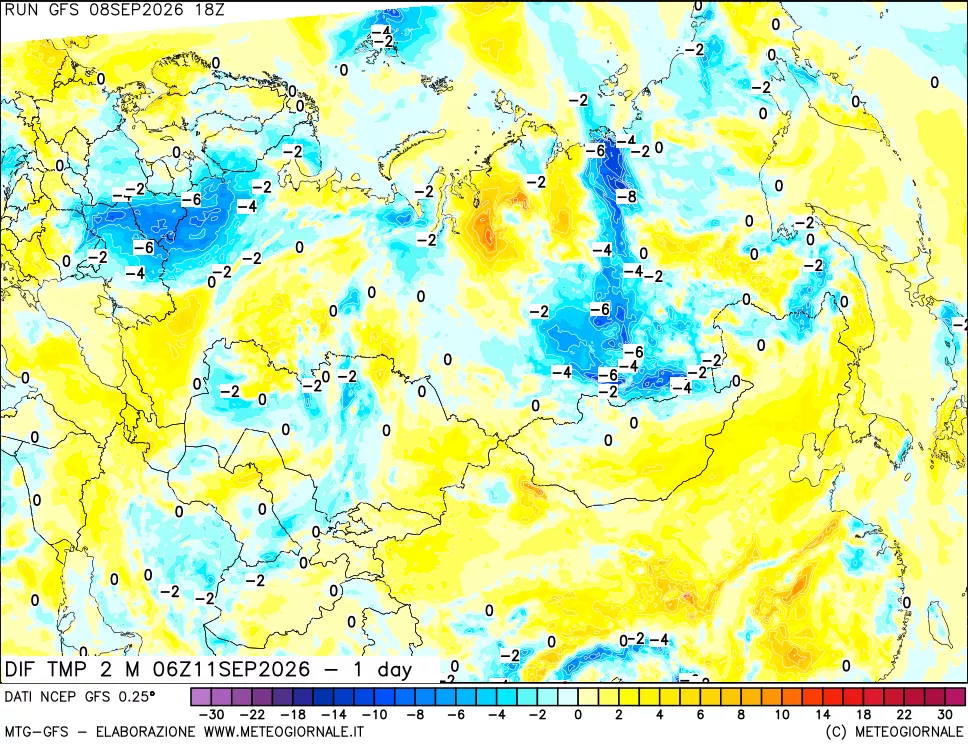 mappa Dif. Temp -24 ore