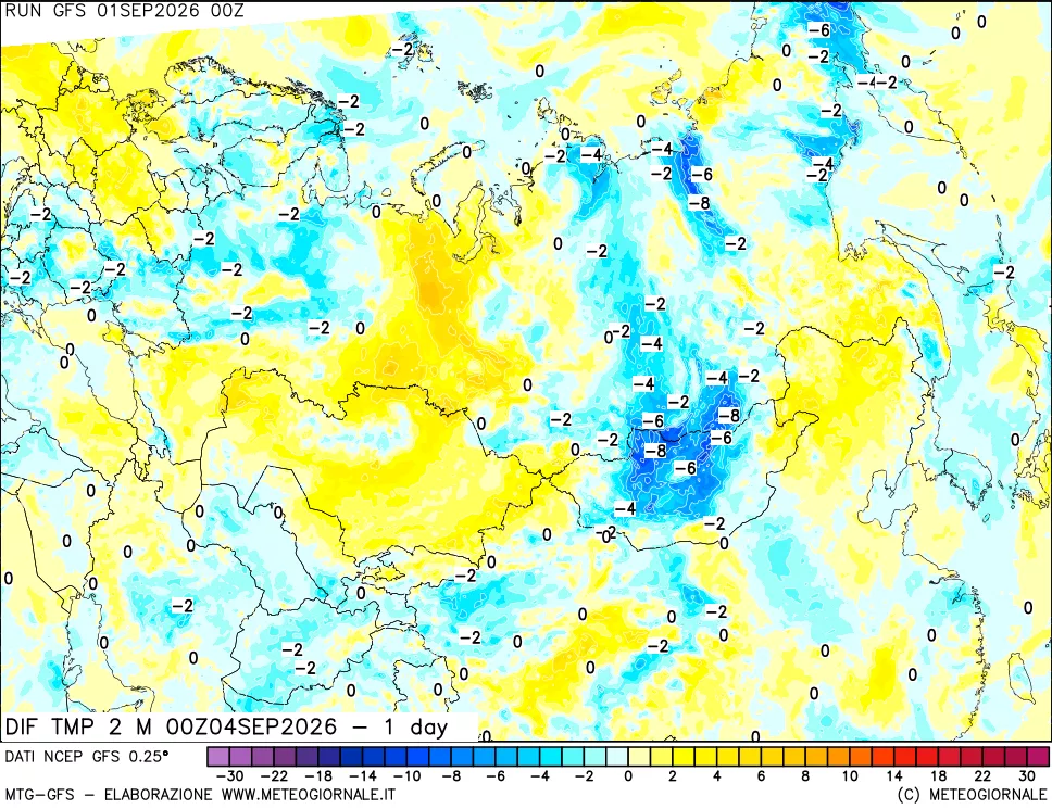 mappa Dif. Temp -24 ore