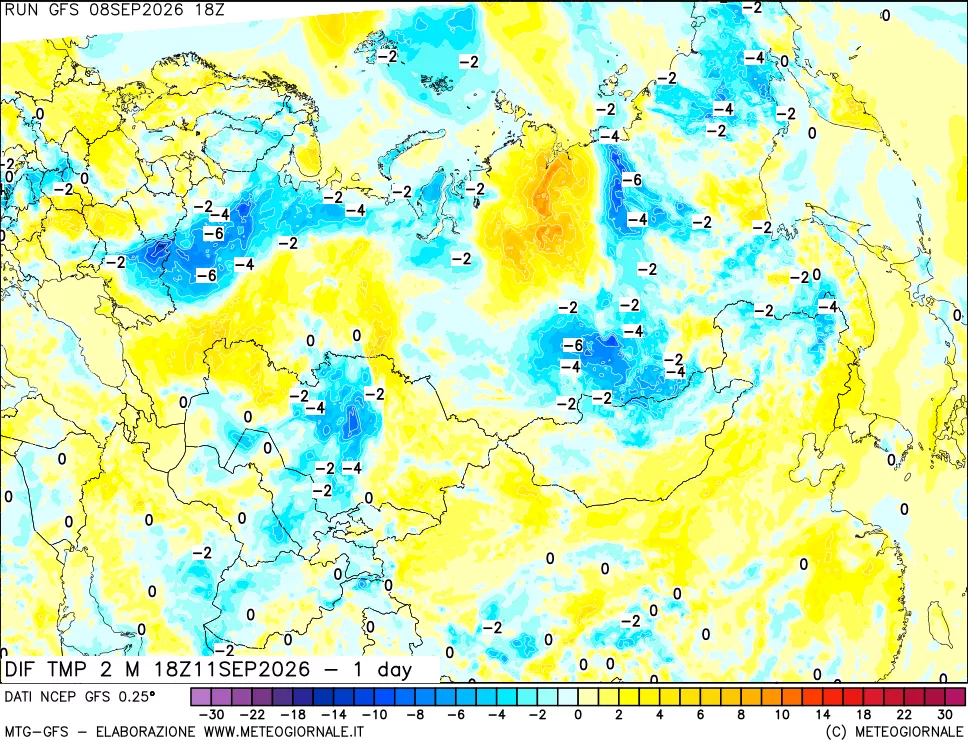 mappa Dif. Temp -24 ore
