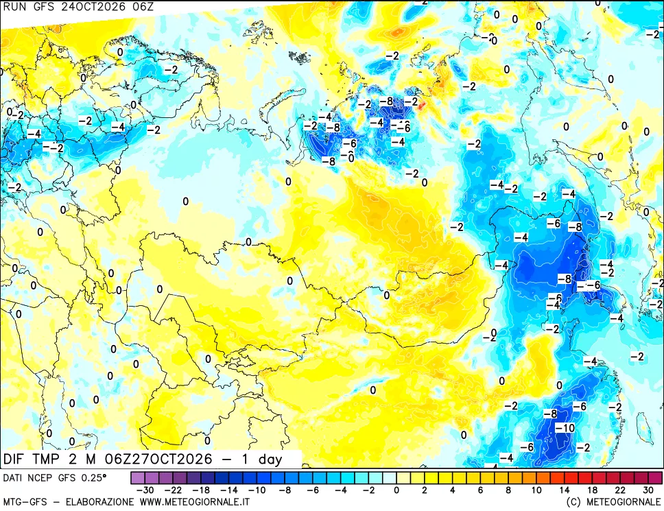 mappa Dif. Temp -24 ore