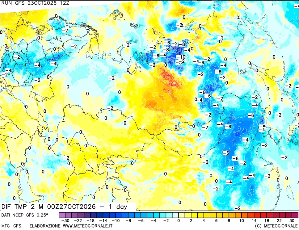 mappa Dif. Temp -24 ore