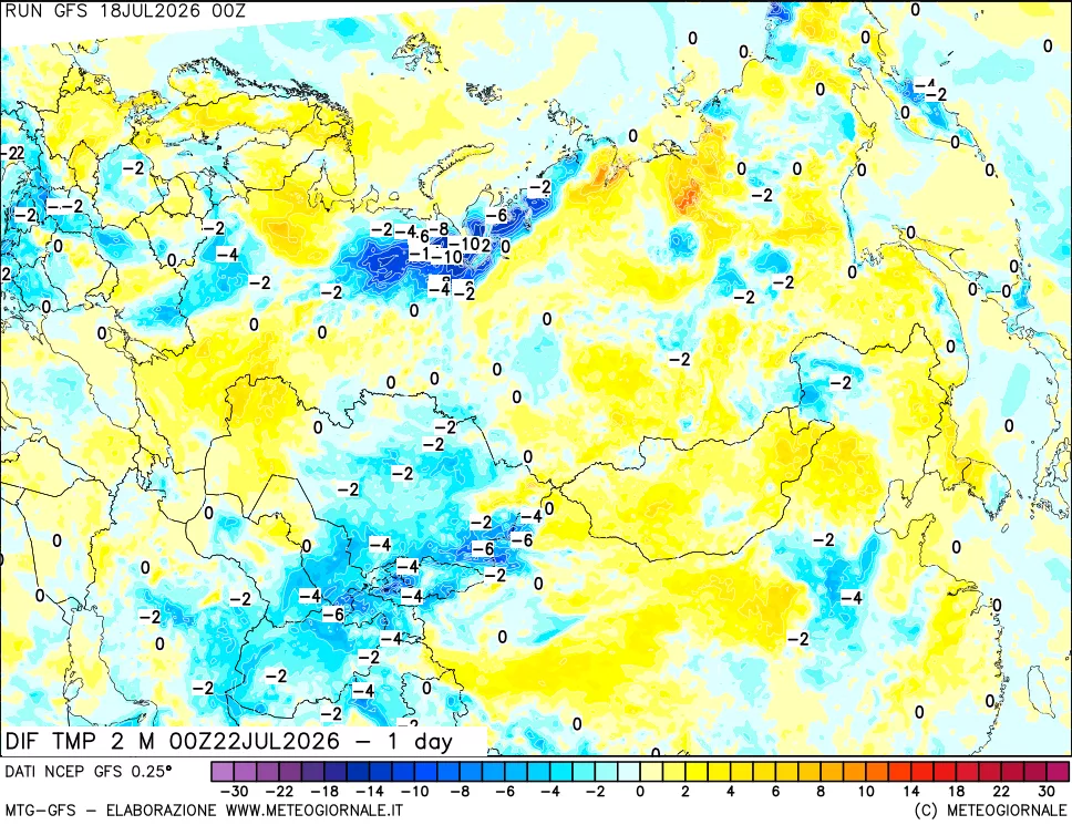 mappa Dif. Temp -24 ore