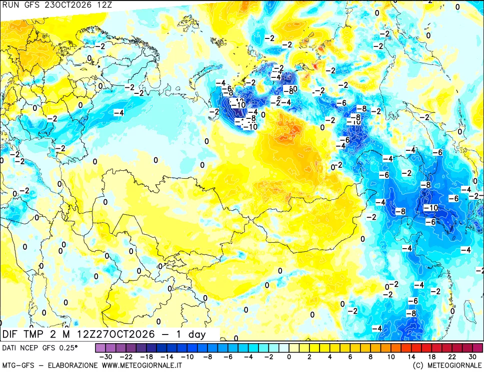 mappa Dif. Temp -24 ore