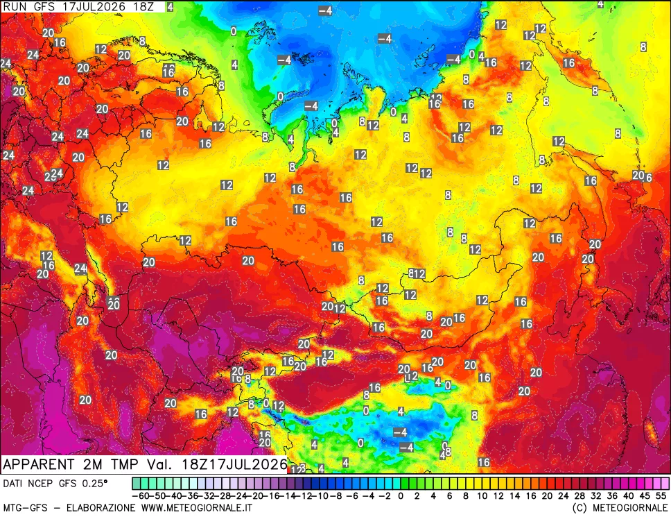 mappa Temp percepita
