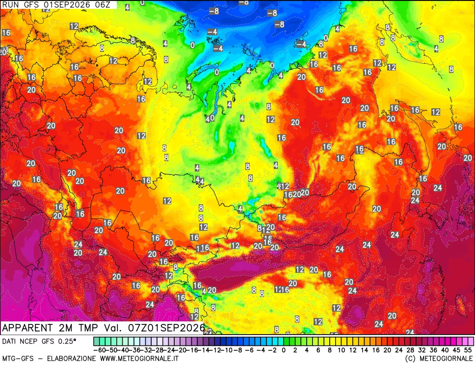 mappa Temp percepita