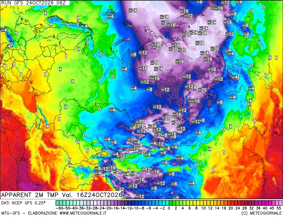 mappa Temp percepita