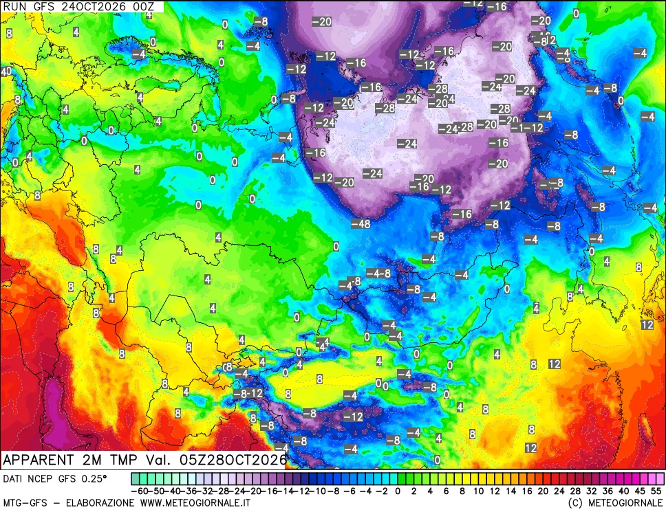 mappa Temp percepita
