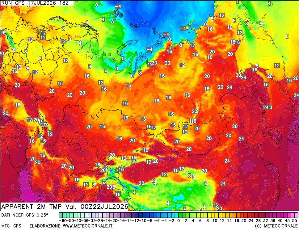 mappa Temp percepita