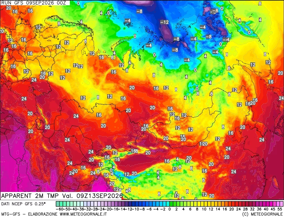 mappa Temp percepita