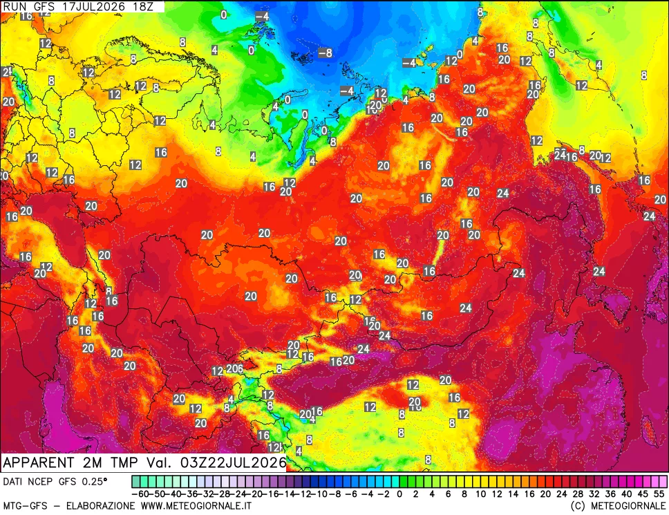 mappa Temp percepita