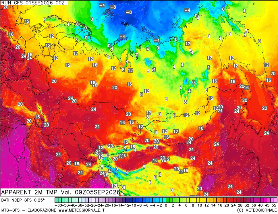 mappa Temp percepita