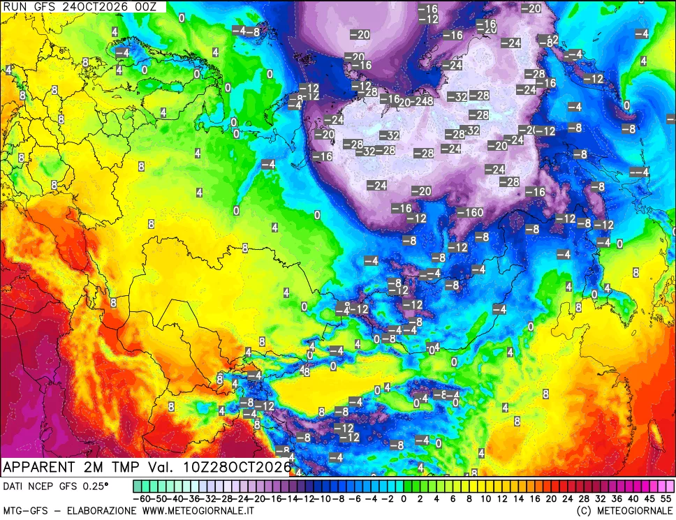 mappa Temp percepita