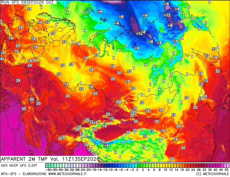 mappa Temp percepita