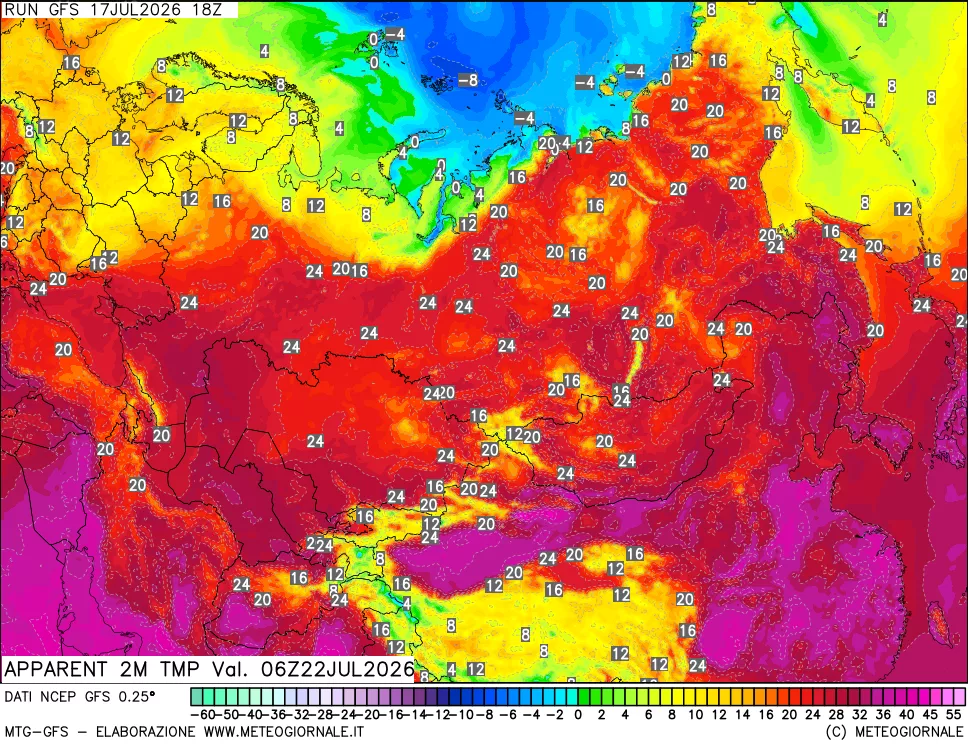 mappa Temp percepita