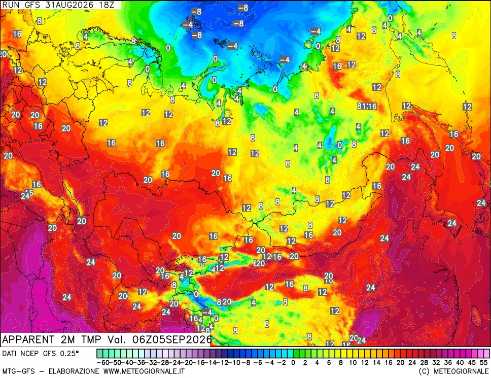 mappa Temp percepita