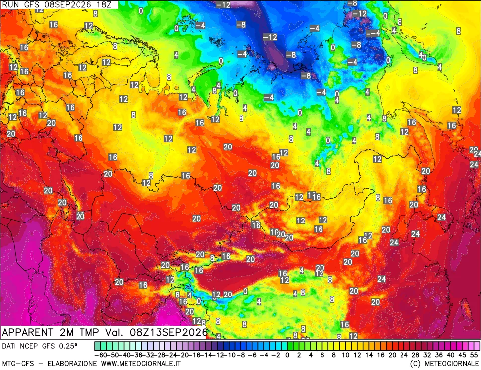 mappa Temp percepita