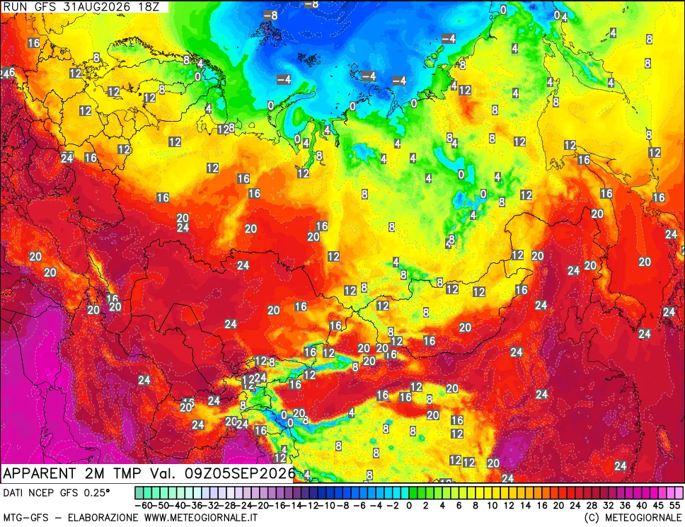mappa Temp percepita