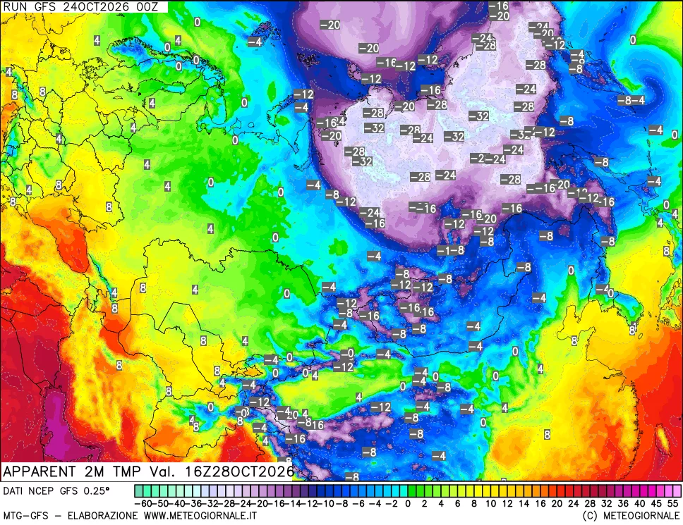 mappa Temp percepita