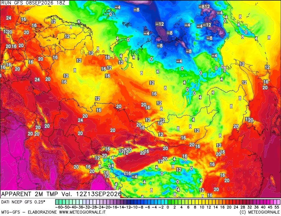 mappa Temp percepita