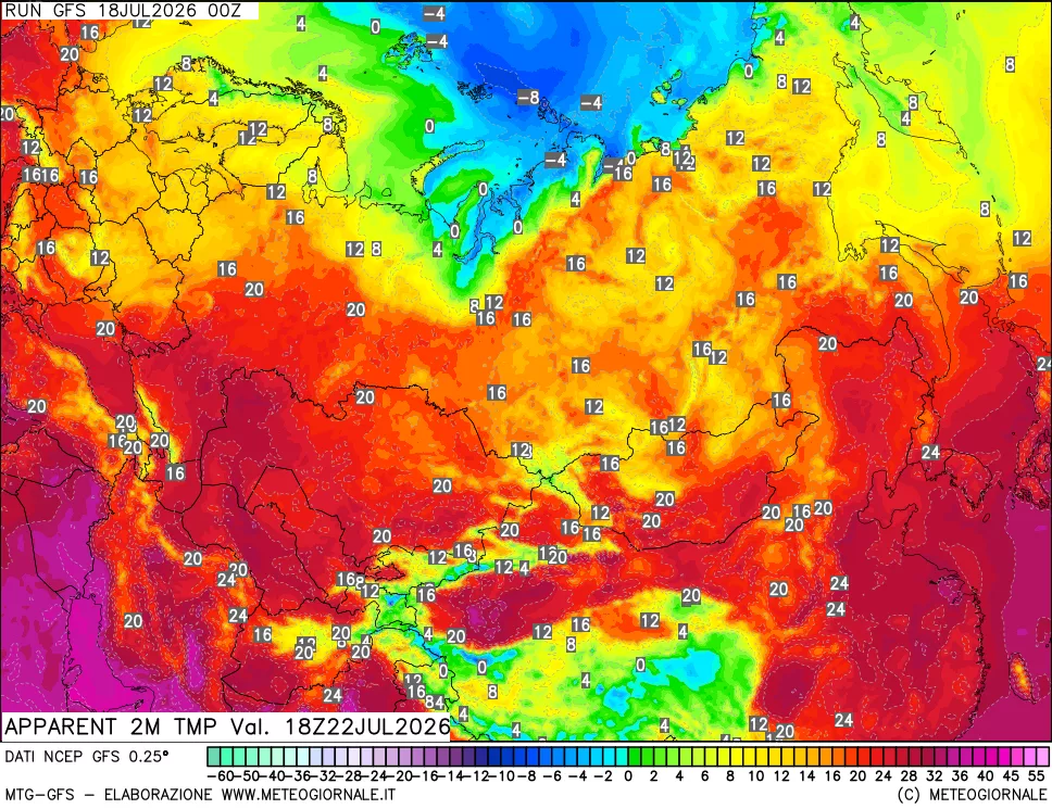 mappa Temp percepita