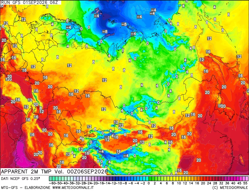 mappa Temp percepita