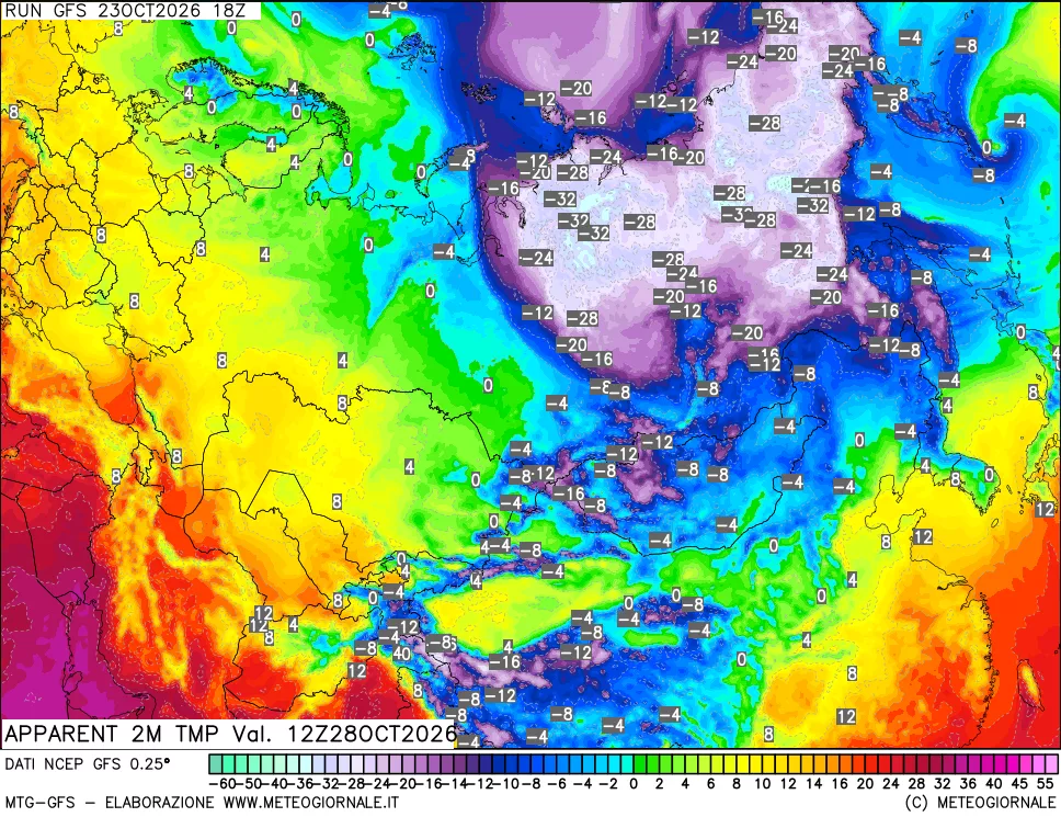 mappa Temp percepita