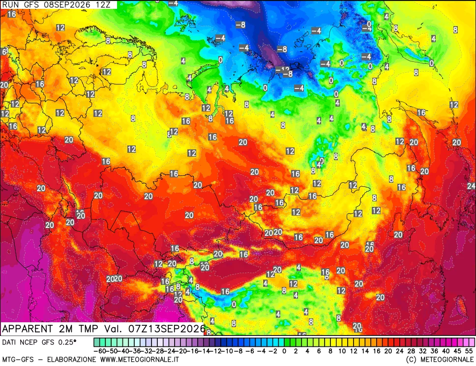 mappa Temp percepita