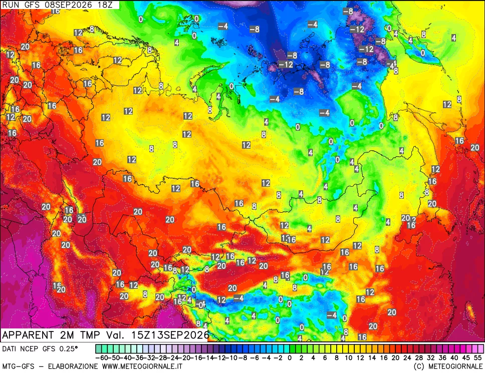 mappa Temp percepita