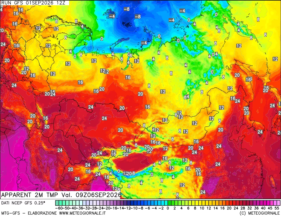 mappa Temp percepita