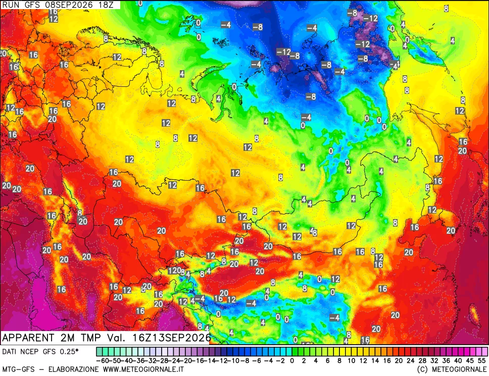 mappa Temp percepita