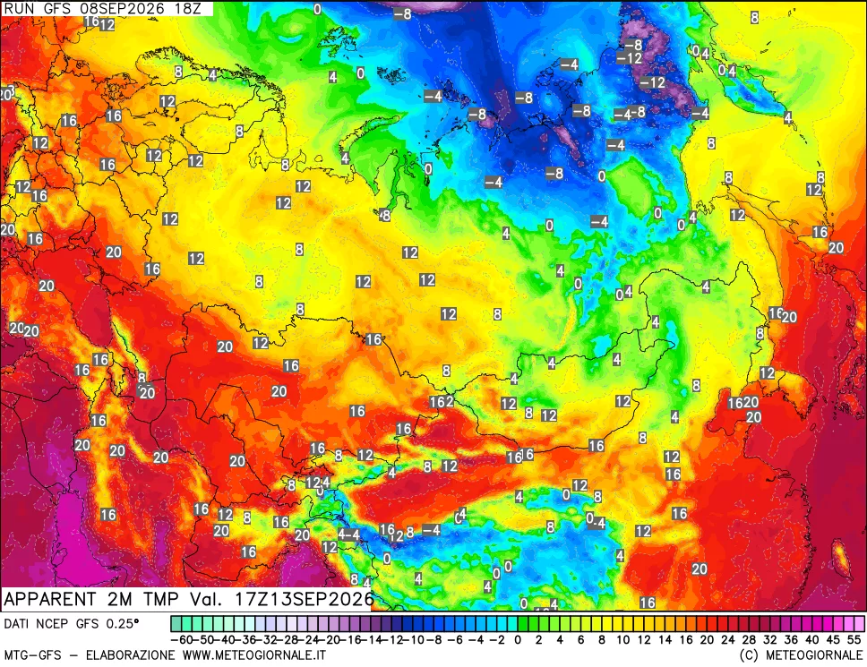 mappa Temp percepita
