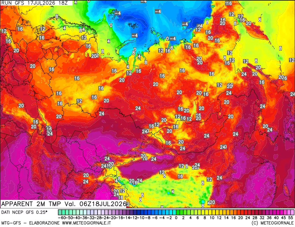 mappa Temp percepita