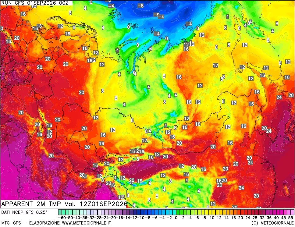 mappa Temp percepita