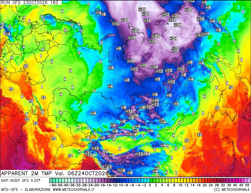 mappa Temp percepita