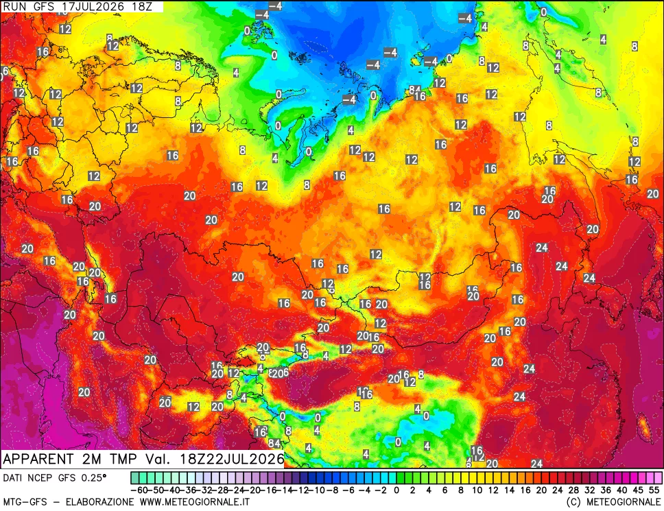mappa Temp percepita